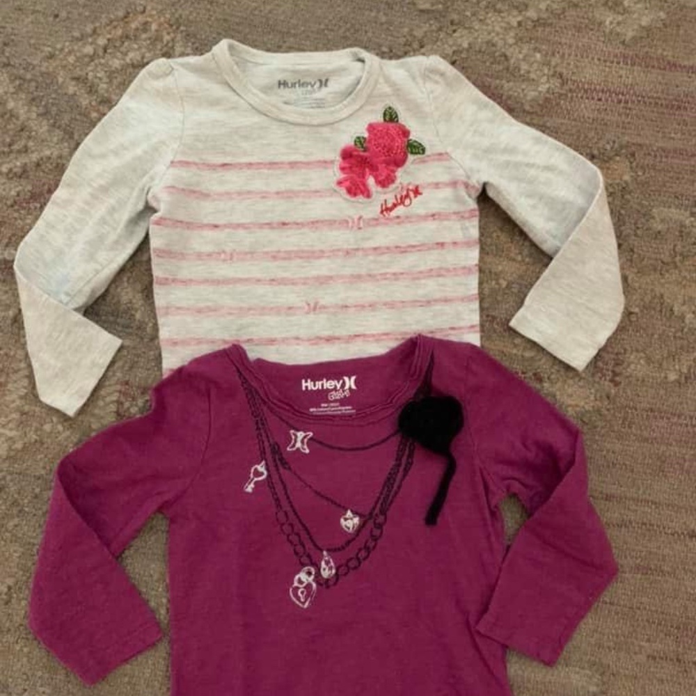Excellent used condition Hurley long sleeve tees